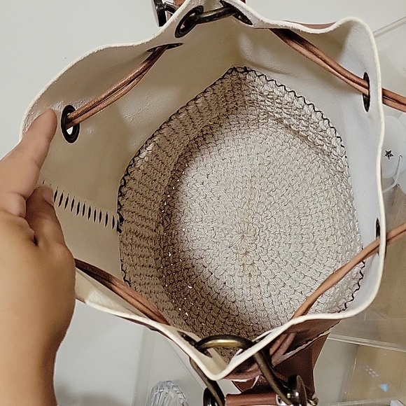 CROCHETANDLEATHERDRAWSTINGBAG 🥰🤗 - Picture 13 of 16